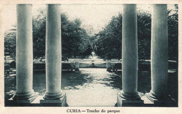 SN - CURIA - Trecho do parque - Neogravura, Limltada, Lisboa - Dim.14,3x9,1cm - Circ. 7-1943 - Col. A. Sim�es (383).