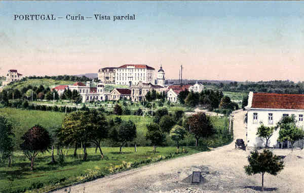 SN - PORTUGAL - Curia - Vista parcial - Editor n�o indicado - Dim. 13,8x8,7 cm - Circ. 7-1917 - Col. A. Sim�es (037).