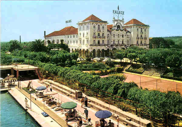SN - CURIA - Palace Hotel - T�nis e Piscina - Ed. Alexandre d'Almeida - 14,9x10,4 cm - Col. A. Sim�es 1112.