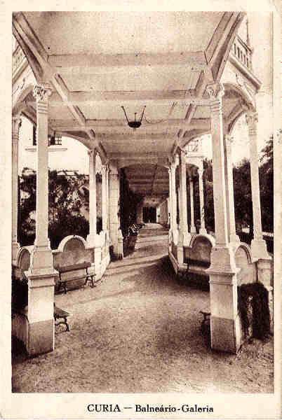 SN - CURIA - Balne�rio - Galeria - Neogravura, Limitada, Lisboa - Dim. 13.8x9,3 cm - Circ. 1943 - Col. A. Sim�es (329).
