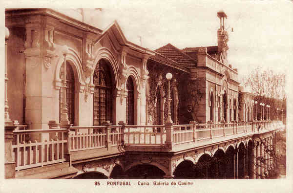 N� 85 - PORTUGAL-Curia Galeria do Casino-ED. Alexandre d'Almeida, Lx, Portugal - Dim. 13,8x9,0 cm - Circul. 1934 - Col. A Sim�es (100-1).