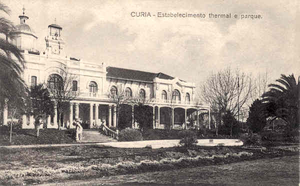 SN - CURIA - Estabelecimento thermal e parque - S. Edit. - Dim. 13,8x8,9 cm - Col. A Sim�es ( 263).