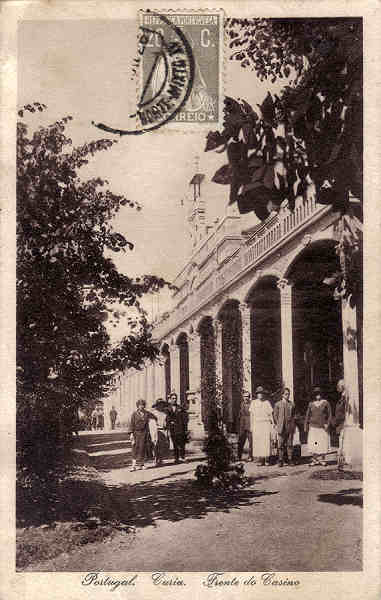 SN-Portugal. Curia. Frente do Casino-Ed. Bazar Soares, Porto (Foto Soares Leitao, Curia) - Dim. 13,8x8,8 cm - Circ.1926 - Col. A Sim�es (143 ).