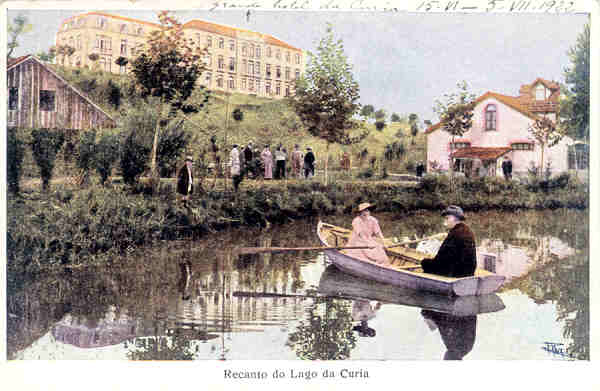 N� 06 - Recanto do Lago da Curia - Edi��o da Sociedade das �guas da Curia (cerca de 1915) - Dim. 13.9x9,2 cm - Col. A. Sim�es (043)