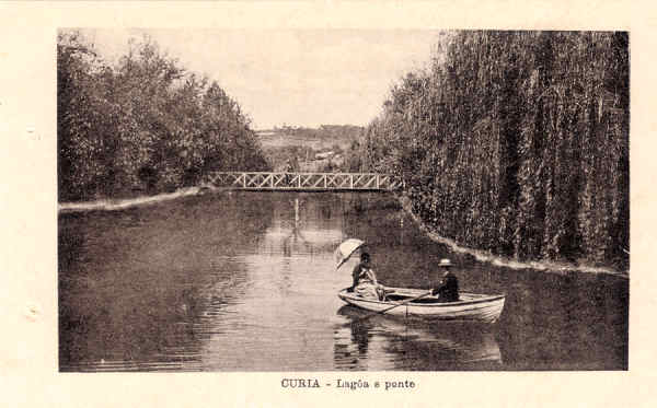 SN - CURIA - Lagoa e ponte -S. Edit. (retirado de caderneta) - Dim. 14,4x8.9 cm - Col. A. Sim�es (080).