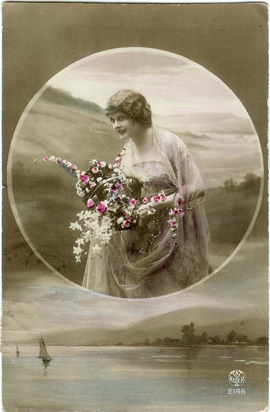 N� 2146 - A. Noyer. Paris  - SD - Circulado em 1920 - Dim. 13,6x8,8 cm - Col. M. Soares Lopes