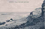 SN - Portugal. Espinho. O mar destruindo a povoa��o - Editor Grandes Armazens Herminios - Circulado em 1913 - Dim. 14x9 cm - Col. Miguel Chaby