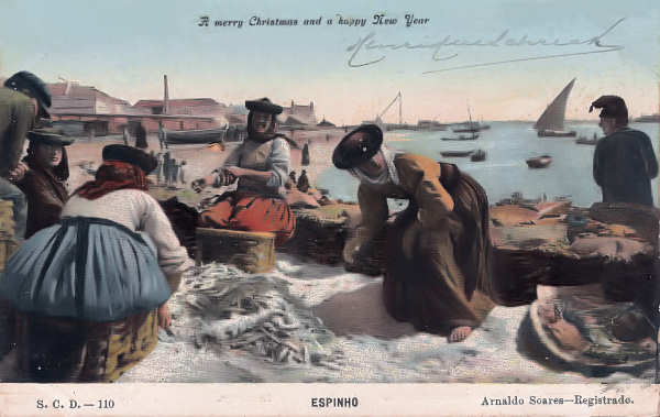 N� 110 - Portugal. Espinho - Editor Arnaldo Soares - Circulado em 1905 - Dim. 140x9 cm - Col. Miguel Chaby