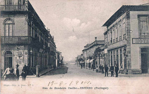 N� 2 - Portugal. Espinho. Rua Bandeira Coelho - Editor Reis e Raio, 1904 - Dim. 140x90 mm - Col. M. Chaby,