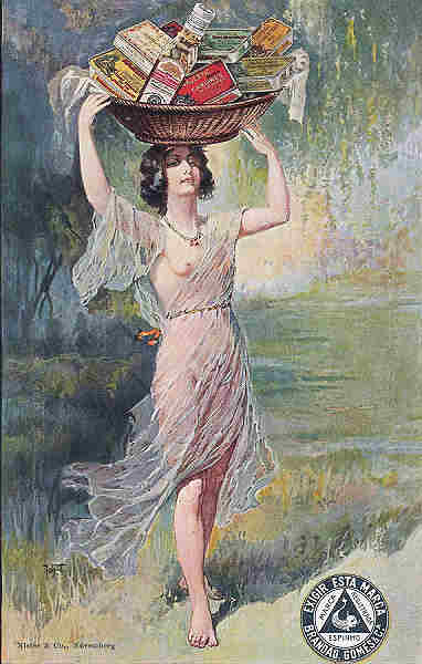 SN - Portugal. Espinho. Postal publicit�rio da F�brica Brand�o Gomes - Editor Nister & Co, Nuremberg- SD - Dim. 14x9 cm. Col. M. Chaby