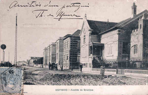 N� 127 - Portugal. Espinho - Avenida da Graciosa - Editor Em�lio Biel - Dim. 14x9 cm. - Col. M. Chaby