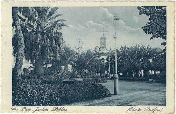 N� 46 - Faro-Jardim Publico - Edi��o Serafim - SD - Dim. 9x14 cm - Col. Jaime da Silva (Circulado em 1918)