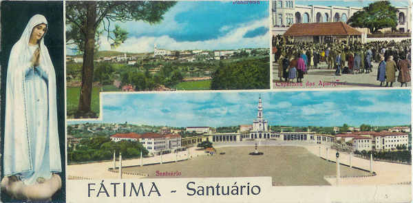 N� 801 - Fatima. Recorda��o - Fotocolor - SD - Circulado em 1966 - Dim. 14,7x7,2 cm - Col. Jo�o Ponte