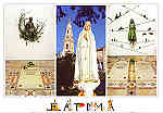 N.� FA-318 - F�TIMA Francisco Marto. Virgem de F�tima. Jacinta Marto e L�cia - Edi��o JAMP-Edi��es Tur�sticas, Ld� Tel. 214209232 Fax: 214143196 - S/D - Dimens�es: 16x11 cm. - Col. Manuel e F�tima B�ia.