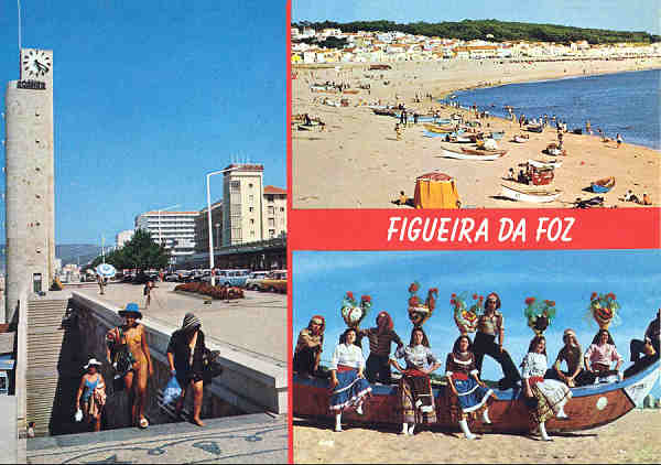 N� 1179A - FIGUEIRA DA FOZ, Vistas v�rias - Editor Centro de Caridade Nossa Snra do Perp�tuo Socorro, Porto - 1990 - Dim. 15,1x10,5 cm - Col. A. Monge da Silva
