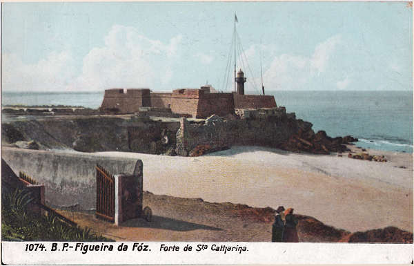 N� 1074 - Forte de Sta Catharina - Editor B. P. - Dim. 139x89 mm - Col. A. Monge da Silva (cerca de 1905)