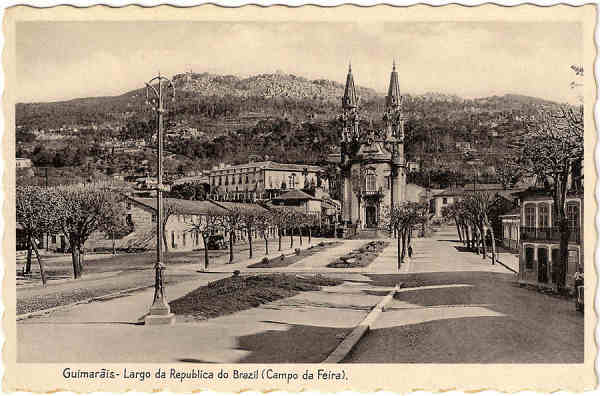 SN - Guimar�is - Largo da Republica do Brazil (Campo da Feira) - Edi��o de L. Oliveira & C� - Made in Germany - SD - Dim. 9x14 cm - Col. Jaime da Silva (Circulado em 1944)