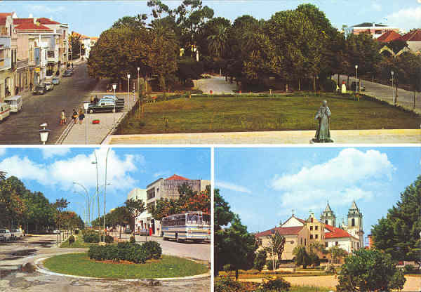 N� 694 - ILHAVO. Centro e Est�tua D. Manuel Trindade Salgueiro - Ed. Centro de Caridade N� Sr� do Perp�tuo Socorro - SD - Dim. 104x150 mm - Col. Gra�a Maia