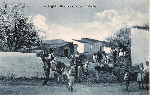 N� 78 - Lagos. Uma povoa��o dos arrabaldes - Edi��o e clich� de Ant�nio C. dos Santos, Lagos - SD - Dim. 14x9 cm. - Col. M. Chaby (cerca de 1920)