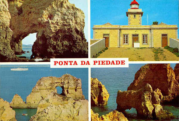 N� 199 - Lagos (Algarve Portugal) Ponta da Piedade - Edi��o Jos� Castella de Sousa, Lagos Portugal - S/D - Dimens�es: 14,9x10,2 cm. - Col. Gra�a Maia