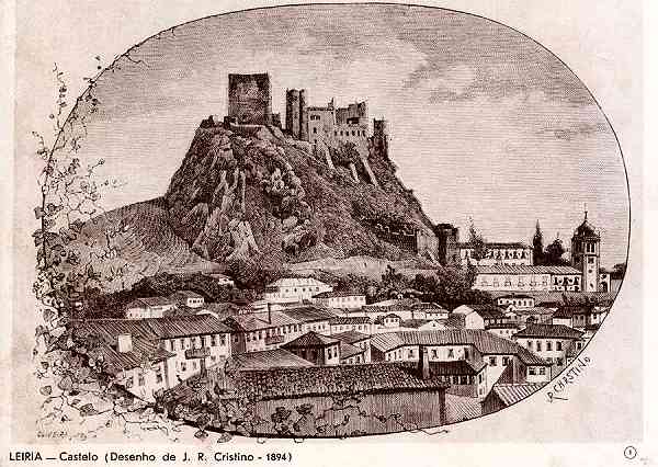 N.� 1 - LEIRIA Castelo (Desenho de J. R. Cristino 1894) - Editor: Comiss�o Cultural das Obras Sociais do Pessoal da C�mara Municipal de Leiria - S/D - Dimens�es: 14x10 cm. - Col.  R. Gaspar.