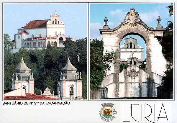 N.� 13 - LEIRIA-Portugal Santu�rio de Nossa Senhora da Encarna��o - Edi��o da Regi�o de Turismo de Leiria, Rota do Sol - S/D - Dimens�es: 15x10 cm. - Col. R. Gaspar.