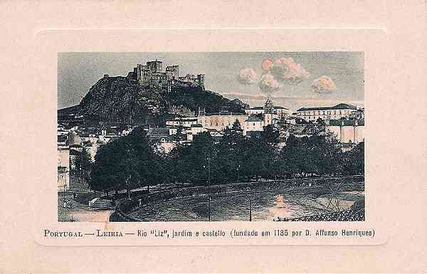 S/N - Portugal-Leiria Rio Liz, Jardim e Castelo - Editor Alberto Malva, 1915 - Dimens�es: 13,8x9,2 cm. - Col. Miguel Chaby.