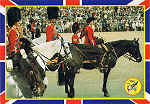 Lo48 - LONDON  H.M. Queen Elizabeth II. Trooping the Colour. - Ed. Thomas & Benacci Lda. - LONDON Tel.(01)4032835 RIALTO Printed in Italy - SD - Dim. 14,8x10,3 cm - Col. Manuel B�ia (1986)