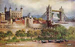 A4 - Tower of London - Reedi��o de Valentine & Suns em 1951 - Dim. 13,9x8,8 cm - Col. Am�lcar Monge da Silva (c. 1910)