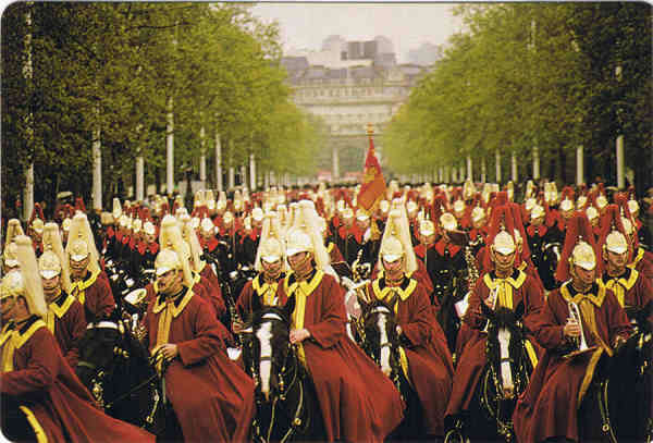 L41 - LONDON - The Life Guards in the Mall - Ed. Nutshell Cards Ltd 01-8714202 Photography Dick Scoones Printed in England - SD - Dim. 14,9x10 cm - Col. Manuel B�ia (1986)