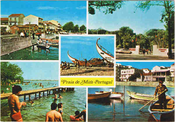 N.� 1628 - PRAIA DE MIRA - Portugal  Aspectos locais - Ed. SUPERCOR IND�STRIA PORTUGUESA DE CART�ES PARA FELCIT��ES LDA IMPRICOR LISBOA - SD - Dim. 15x10,5 cm - Col. F�tima B�ia (1978).