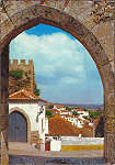 N� 343 - OBIDOS-Portugal - Entrada da Vila - Ed. Supercor, Ancora, Distr. por RAN, Lx - SD - Dim. 148x104 mm - Col. Gra�a Maia