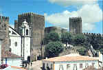 N� 101 - OBIDOS. Igreja de Santiago e Castelo - Editor n�o indicado - Dim. 14,9x10 cm - Col. A. Monge da Silva