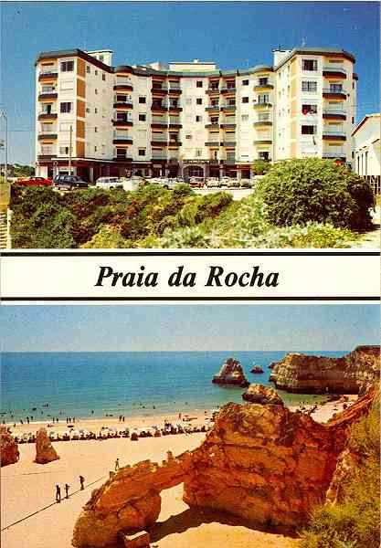 N.� 1327 - Praia da Rocha-Algarve - Edi��o Fot-Vista, Lda Apartado 1-8400 Algarve Tel. (082) 57385 -  S/D - Dimens�es: 10,2x14,65 cm. - Col. Gra�a Maia