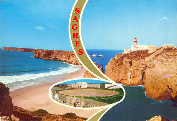 N.� 1458 - SAGRES Algarve - Edi��o C�mer Trav do Alecrim, 1 Tel. 328775 Lisboa  - S/D - Dimens�es: 14,9x10,35 cm. - Col. Gra�a Maia