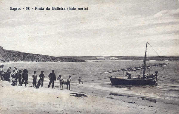 N� 38 - SAGRES. Praia da Balieira (lado norte) - Editor n�o indicado - SD - Dim. 13,7x8,9 cm - Col. A. Monge da Silva (1920)