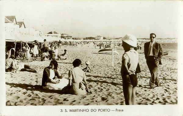 N� 3 - S. Martinho do Porto - praia - Edi��o da Junta de Turismo - SD - Dim. 9x14 cm - Col. Miguel Soares Lopes