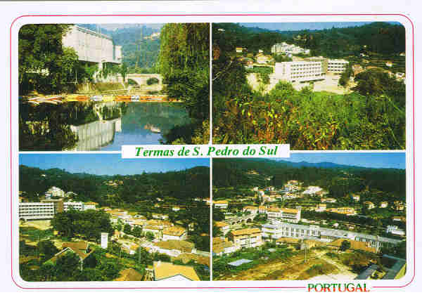 N.� 3854 - TERMAS DE S. PEDRO DO SUL - Portugal  Pormenor das termas - Ed. �NCORA Edi��es Art�sticas de Artigos para Felicita��es LISBOA IMPRICOR 395 28 30 LISBOA - SD - Dim. 14,9x10,5 cm. - Col. Manuel B�ia (1993).