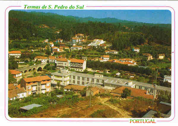 N.� 3855 - TERMAS DE S. PEDRO DO SUL  Vista parcial das termas - Ed. �NCORA Edi��es Art�sticas de Artigos para Felicita��es LISBOA IMPRICOR 395 28 30 LISBOA - SD - Dim. 15x10,5 cm. - Col. Manuel B�ia (1993).