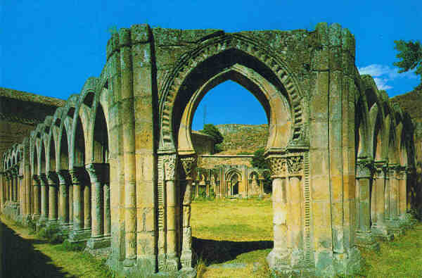 N.� 62 SORIA. Monasterio de San Juan de Duero. Claustro. Siglo XIII. Ed.PAPEL PILUCA - Tel. 915 001 882 -S/D Dim: 14,9x10,3cm. - Col. Manuel B�ia (2009).