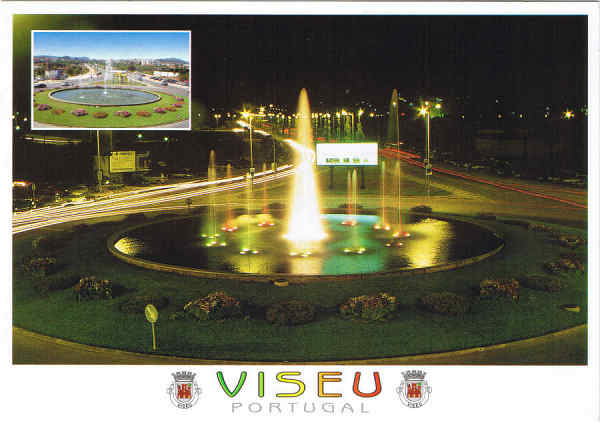 N.� 17 - VISEU - Fonte Cibern�tica na Av. Europa PORTUGAL - Ed. GRAFIPOST FILIAL-LOUL� e Edi��o PAPIRO Tels. 232436892 - 232459596 - 2006 - Dim. 15x10,5 cm - Col. F�tima B�ia (2010).