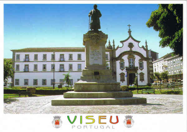 N.� 25 - VISEU - Est�tua a D. Ant�nio Alves Martins-Bispo de - VISEU - (1808-1882) Semin�rio Diocesano (Escada Suspensa) Beira Alta PORTUGAL - Ed. GRAFIPOST FILIAL-LOUL� Exclusivo: PAPIRO Tels. 232436892 / 232459596 - SD - Dim. 15x10,5 cm - Col. F�tima B�ia (2010).