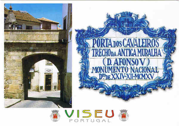 N.� 31 - Viseu. Porta dos Cavaleiros Beira Alta PORTUGAL - Ed. GRAFIPOST  FILIAL - LOUL� - Exclusivo PAPIRO Tels.: 232436892 / 232459596 - SD - Dim. 15x10,5 cm - Col. F�tima B�ia (2010).