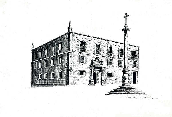 N� 2 - VISEU. Museu Gr�o Vasco. Desenho de Jorge Braga da Costa - Edi��o JLNA - SD - Dim. 15x10,5 cm. - Col. A. Monge da Silva