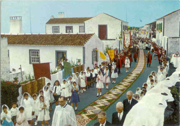 N� 39 - Pico. Prociss�o da Freg. de S. Mateus - Ed. Comis. Reg. Turismo Distrito da Horta - SD- Dim. 14,7x10,3 cm - Col. Jo�o Ponte