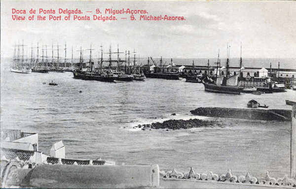 N� 14 - S�O MIGUEL. Ponta Delgada. Doca - Edi��o Casa Havaneza - Dim. 13,3x 8,8 cm - Col. A. Monge da Silva (cerca de 1908)