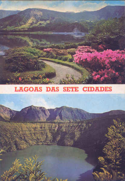N� 30 - S�O MIGUEL. Sete Cidades. Lagoas - Edi��o Fotografia N�brega - Dim. 14,9 x10,3 cm - Col. A. Monge da Silva (cerca de 1967)