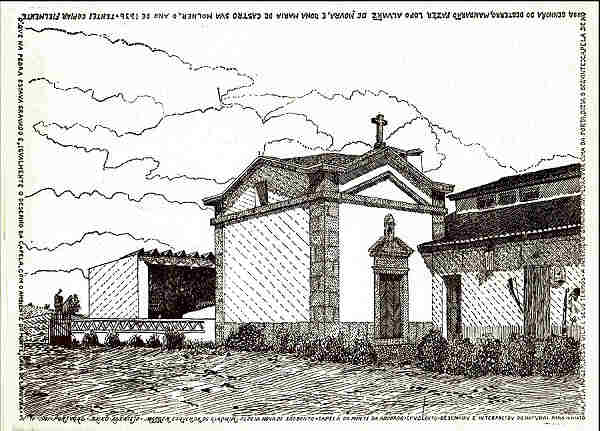 SN - ALDEIA NOVA DE S�O BENTO, Capela N S do Desterro de 1636 - Edi��o FRANCISCO DA CRUZ LOURO, desenho N19 de 1981 - Dim. 14,8 x 10,5 cm. - Col. A. Monge da Silva
