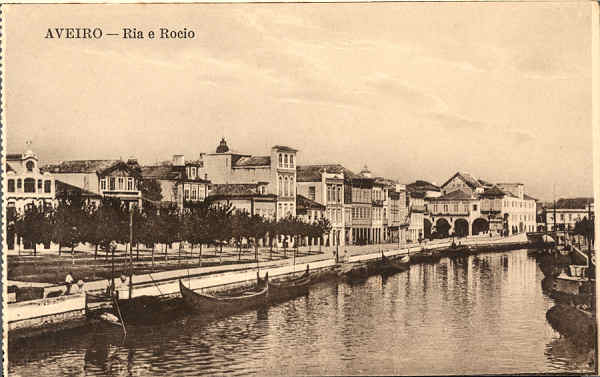 S/N - AVEIRO - Ria e Rocio - Editor Alberto Malva, R. da Madalena, 23 Lisboa - SD - Dim. 13,8x8,6 cm. - Col. �nio Semedo.
