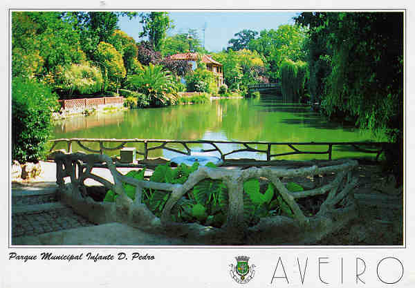 N.� 3 - AVEIRO Parque Municipal Infante D. Pedro - Ed. Artes Gr�ficas - SD- Dim 15x10,5cm - Col. M�rio Silva
